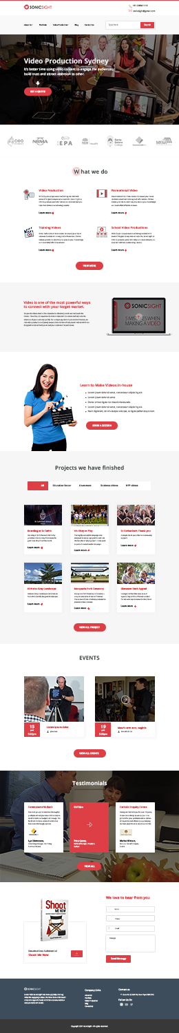 Diseño Web por pronab biswas para Sonic Sight | Diseño #14941426