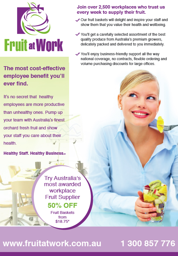 Diseño Publicitario por Wendy Rother Designs para Fruit at Work Pty Ltd | Diseño #38482