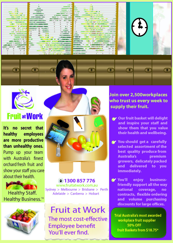 Advertisement Design by R S for Fruit at Work Pty Ltd | Design #38865