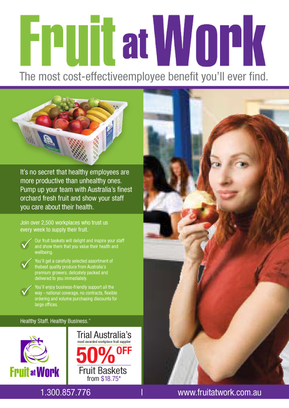Advertisement Design by FFDesign for Fruit at Work Pty Ltd | Design #37543