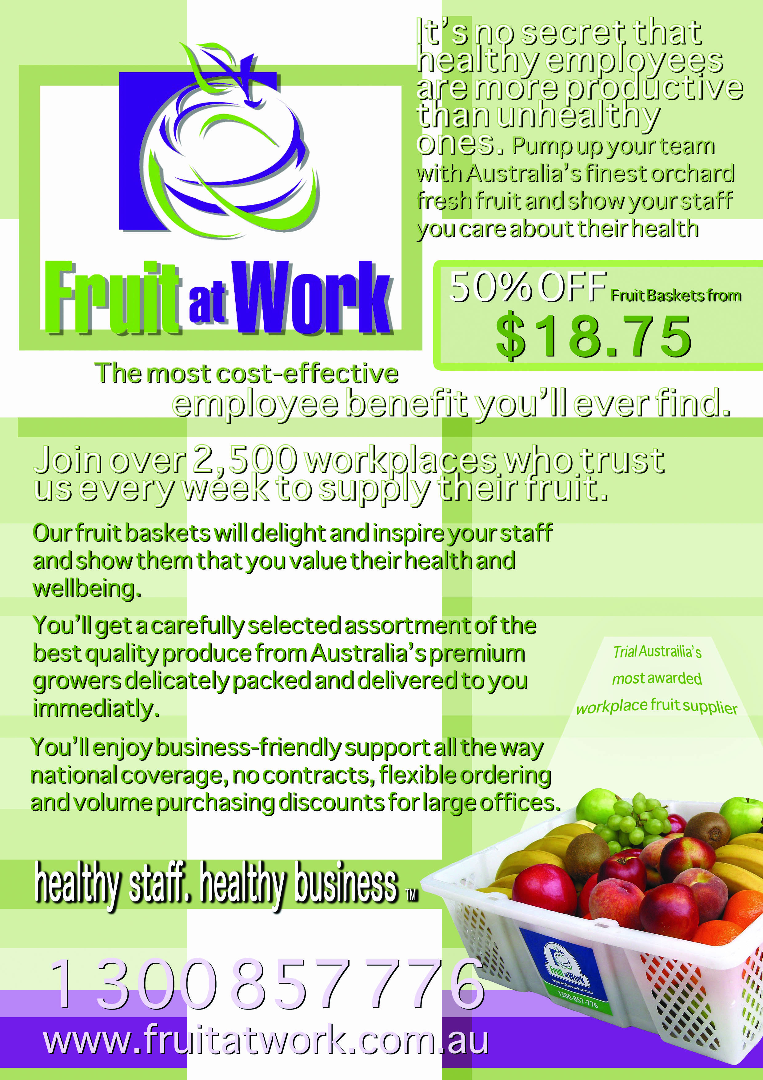 Advertisement Design by John Akalino Art & Design for Fruit at Work Pty Ltd | Design #39058
