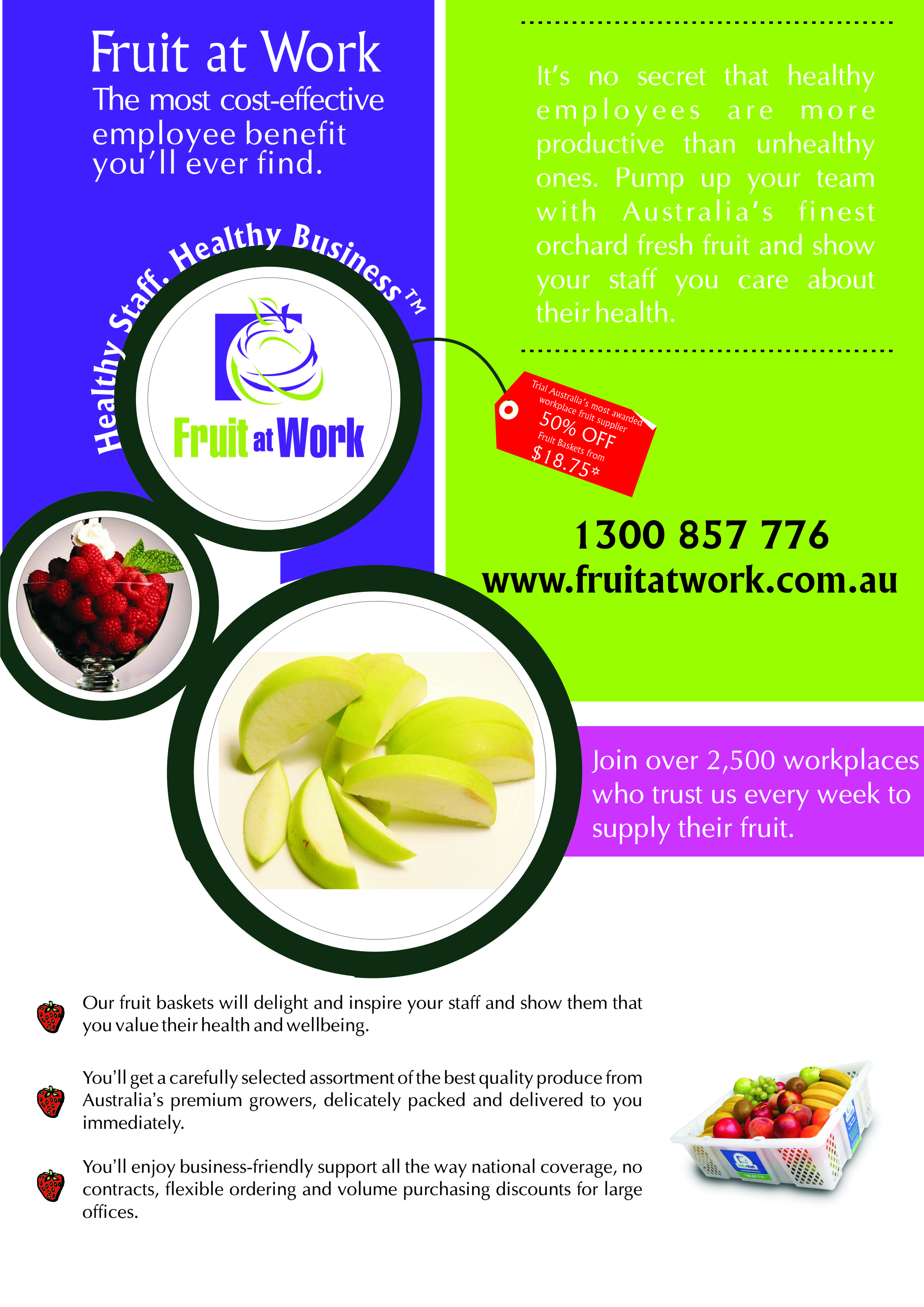 Diseño Publicitario por achanta advertising para Fruit at Work Pty Ltd | Diseño #36493