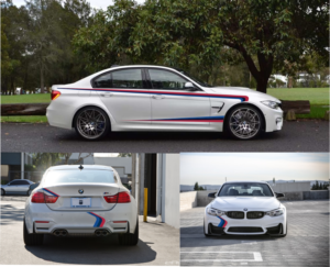 Automotive decal kit for 2017 BMW M3 F80 | Sticker Design by fumbh.designs