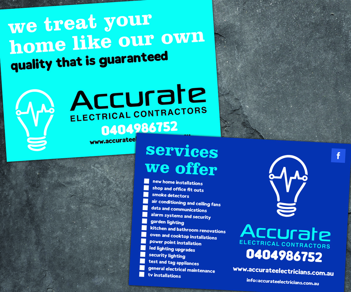 Diseño de Flyer por Purple plasma para Accurate Electrical Contractors  | Diseño #14884761