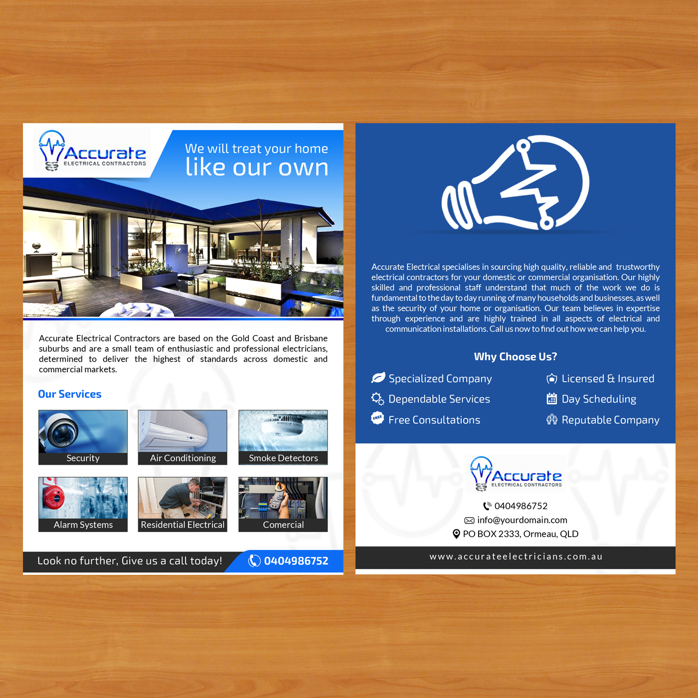 Flyer Design by debdesign for Accurate Electrical Contractors  | Design #14889646