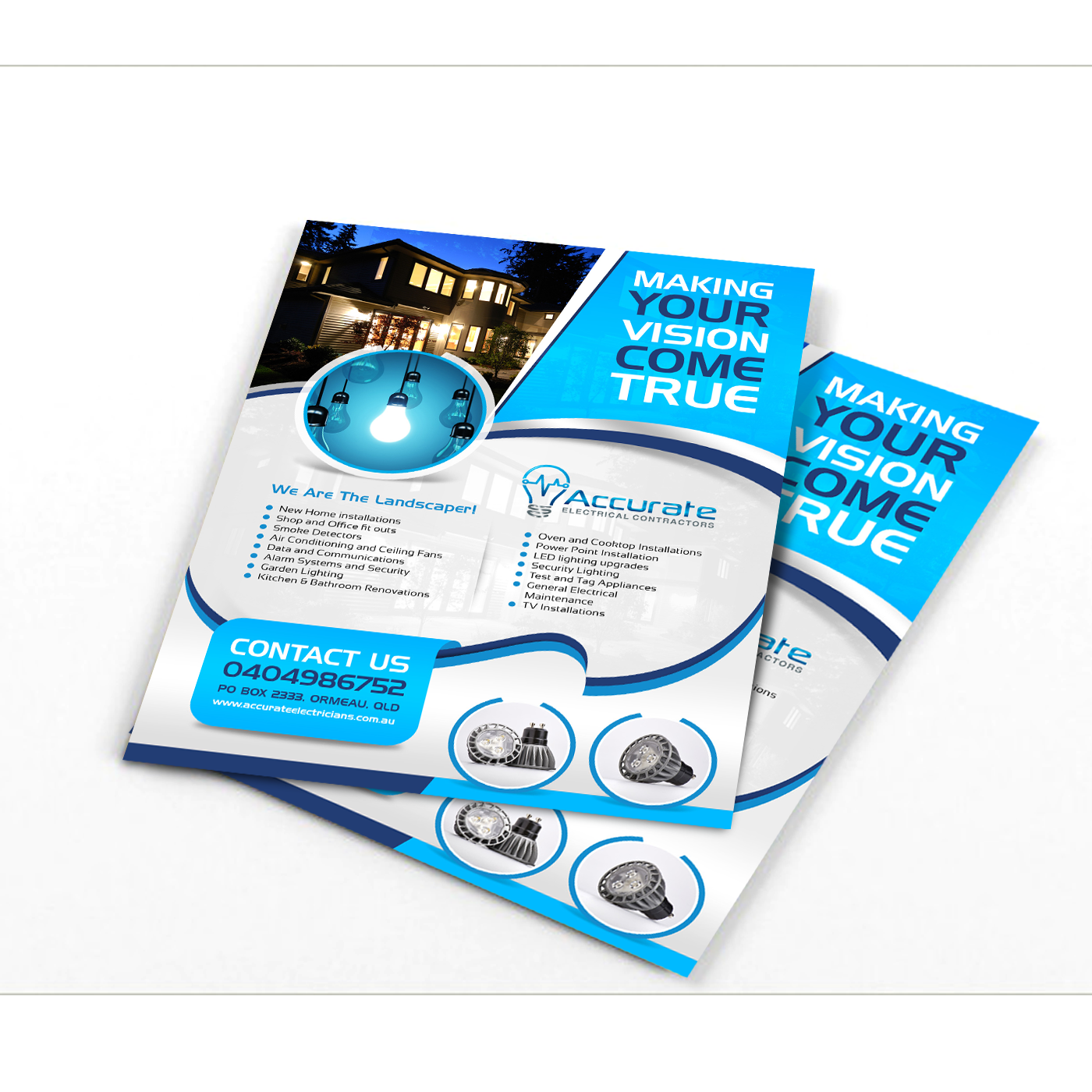 Flyer Design by debdesign for Accurate Electrical Contractors  | Design #14889938