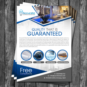 Flyer Design by creative.bugs for Accurate Electrical Contractors  | Design: #14888337