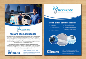 Design de Flyer par ecorokerz pour Accurate Electrical Contractors  | Design #14888583