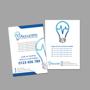 Design de Flyer par AntonioTruong pour Accurate Electrical Contractors  | Design #14927142