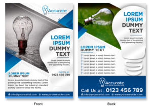 Design de Flyer par SD WEBCREATION pour Accurate Electrical Contractors  | Design #14905682