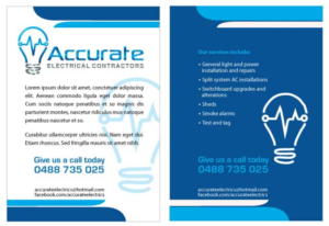 Flyer Design by Buechler for Accurate Electrical Contractors  | Design: #14901170