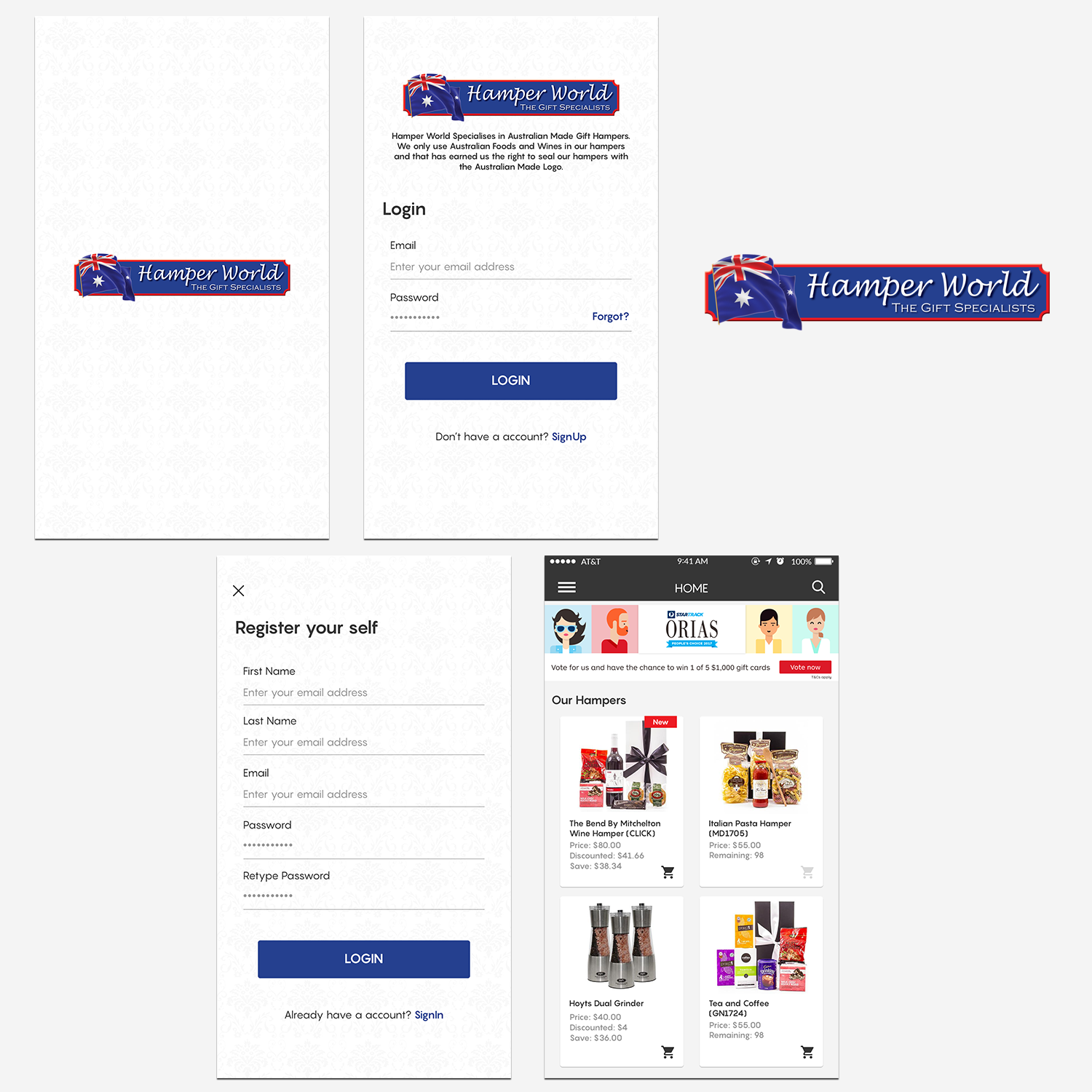 App Design by DesignCarry for Hamper World Pty Ltd | Design #14970840