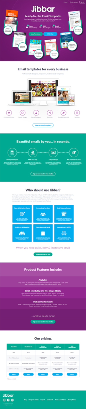 Landing Page Design by RupalTechno for Jibbar Pty Ltd | Design: #14885895