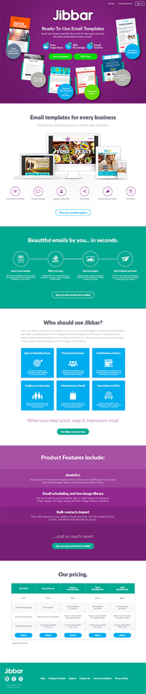 Landing Page Design by RupalTechno for Jibbar Pty Ltd | Design: #14885896