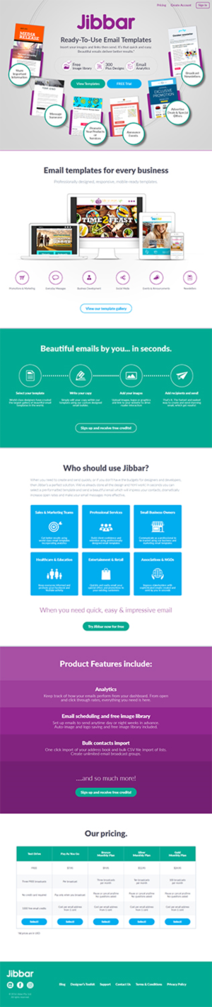 Landing Page Design by RupalTechno for Jibbar Pty Ltd | Design: #14885897