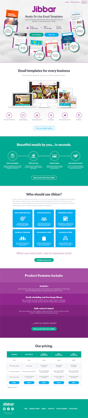 Landing Page Design by RupalTechno for Jibbar Pty Ltd | Design: #14885898