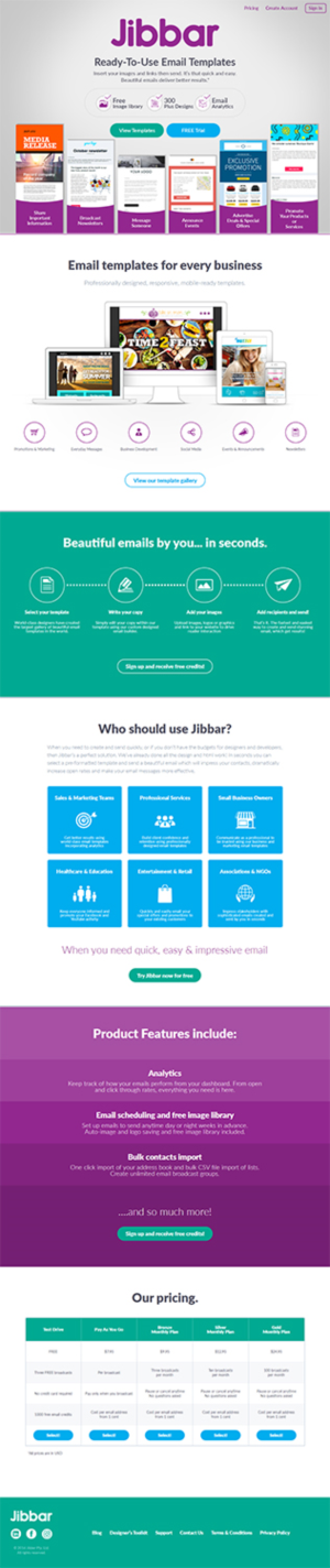 Landing Page Design by RupalTechno for Jibbar Pty Ltd | Design: #14887058