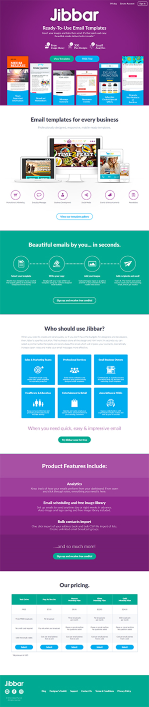 Landing Page Design by RupalTechno for Jibbar Pty Ltd | Design: #14887059