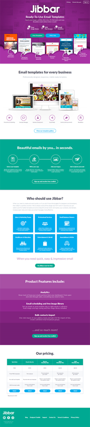 Landing Page Design by RupalTechno for Jibbar Pty Ltd | Design: #14887060