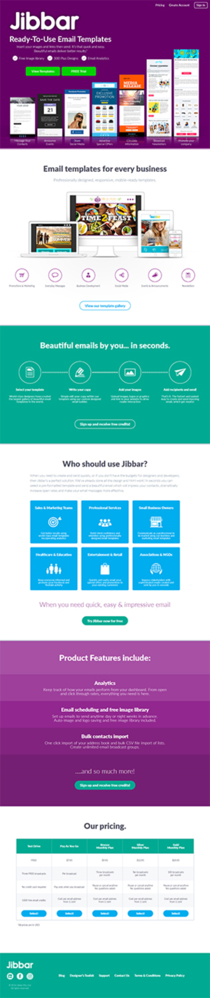 Landing Page Design by RupalTechno for Jibbar Pty Ltd | Design: #14899102