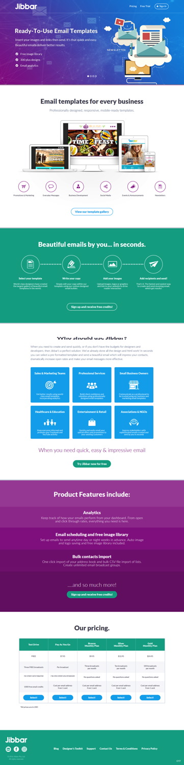 Landing Page Design by pb for Jibbar Pty Ltd | Design #14879651