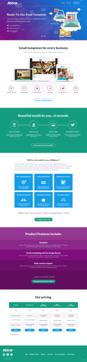 Landing Page Design by pb for Jibbar Pty Ltd | Design: #14879651