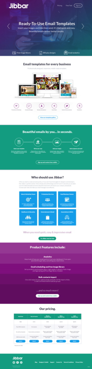 Landing Page Design by pb for Jibbar Pty Ltd | Design: #14879652