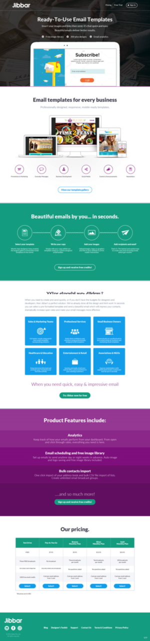 Landing Page Design by pb for Jibbar Pty Ltd | Design: #14879653