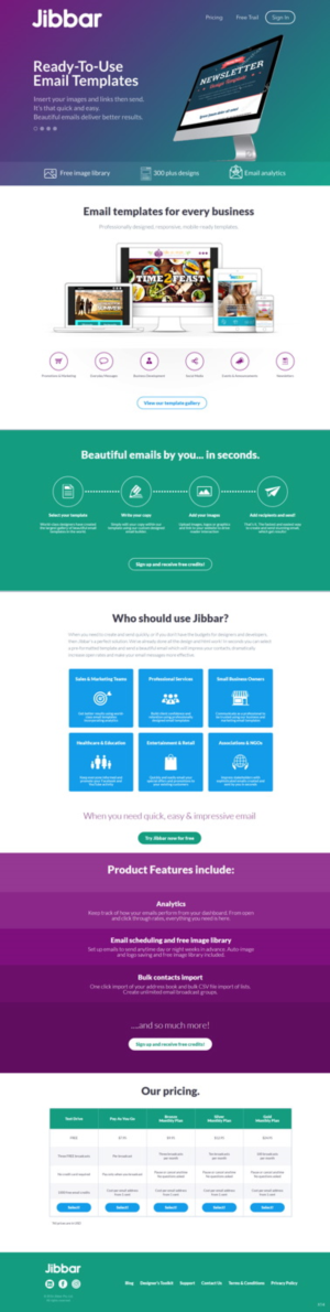 Landing Page Design by pb for Jibbar Pty Ltd | Design: #14879655