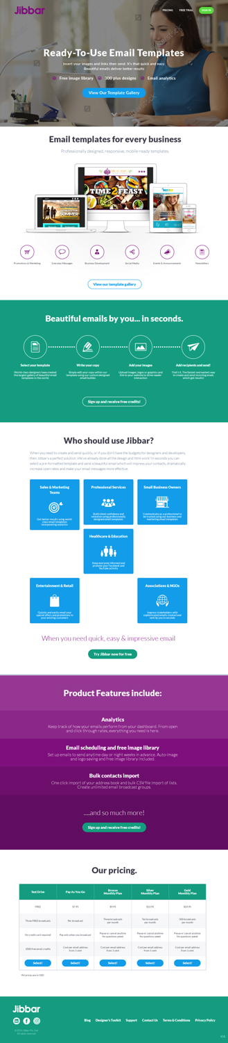 Landing Page Design by pb for Jibbar Pty Ltd | Design #14880702