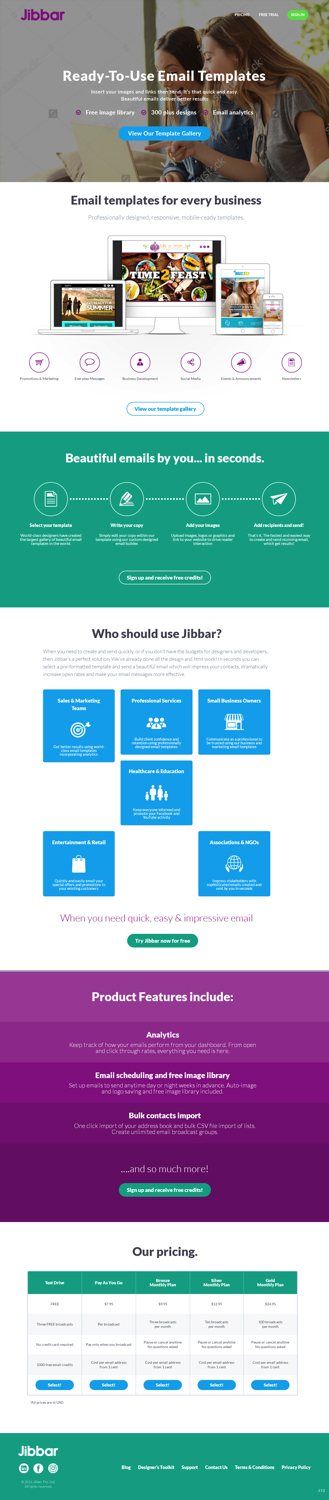 Landing Page Design by pb for Jibbar Pty Ltd | Design #14880703