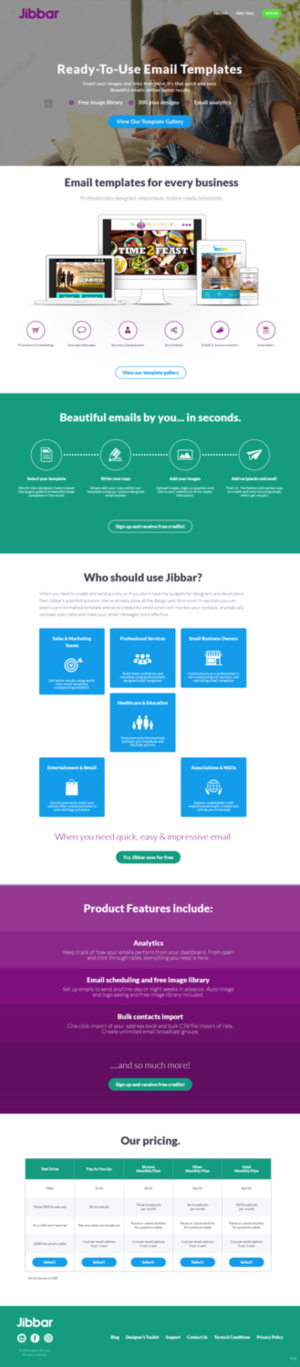 Landing Page Design by pb for Jibbar Pty Ltd | Design: #14880703
