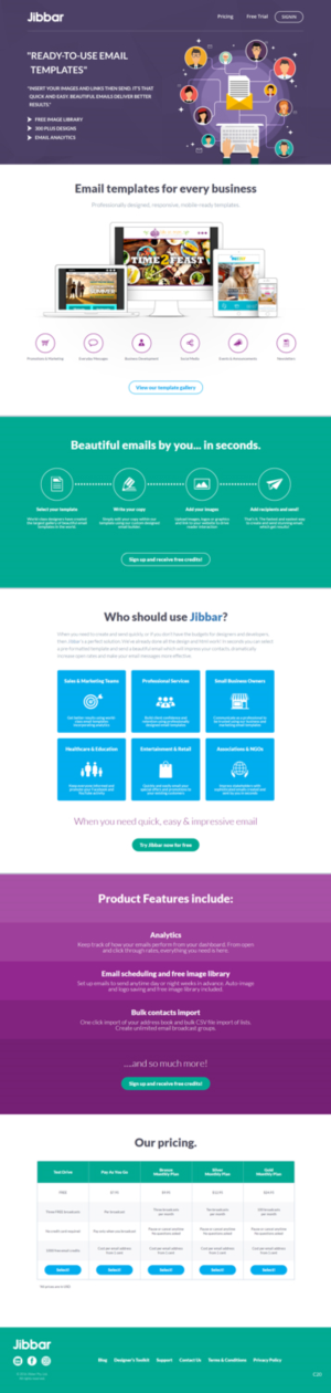 Landing Page Design by pb for Jibbar Pty Ltd | Design: #14880708