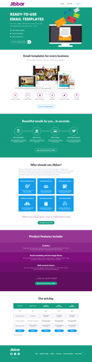 Landing Page Design by pb for Jibbar Pty Ltd | Design: #14880709
