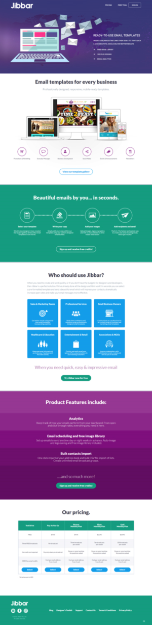Landing Page Design by pb for Jibbar Pty Ltd | Design: #14880710
