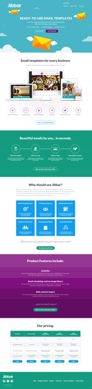 Landing Page Design by pb for Jibbar Pty Ltd | Design: #14880711