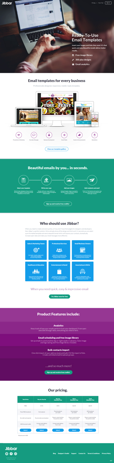 Landing Page Design by pb for Jibbar Pty Ltd | Design #14880722