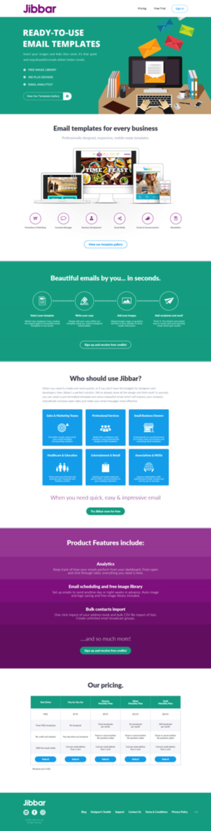 Landing Page Design by pb for Jibbar Pty Ltd | Design: #14880724