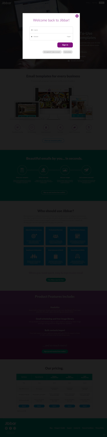 Landing Page Design by pb for Jibbar Pty Ltd | Design #14880725