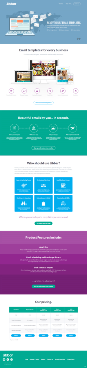 Landing Page Design by pb for Jibbar Pty Ltd | Design: #14880726