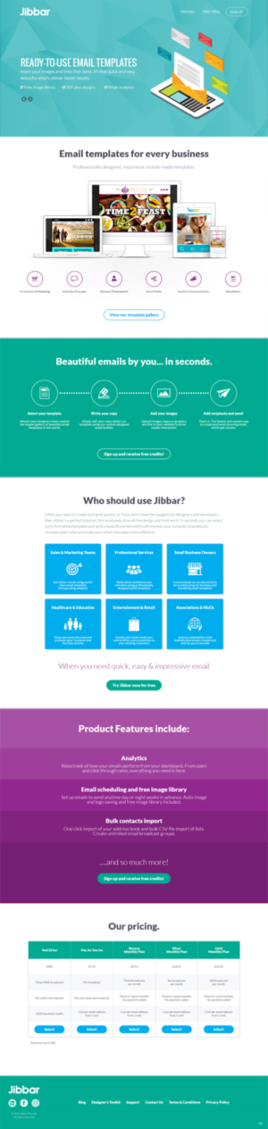 Landing Page Design by pb for Jibbar Pty Ltd | Design: #14880727