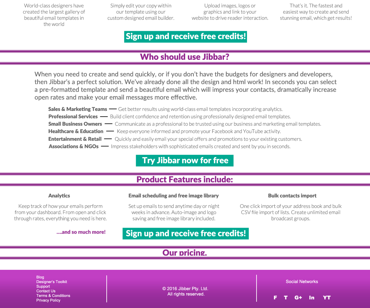 Landing Page Design by w-virtual for Jibbar Pty Ltd | Design #14895363