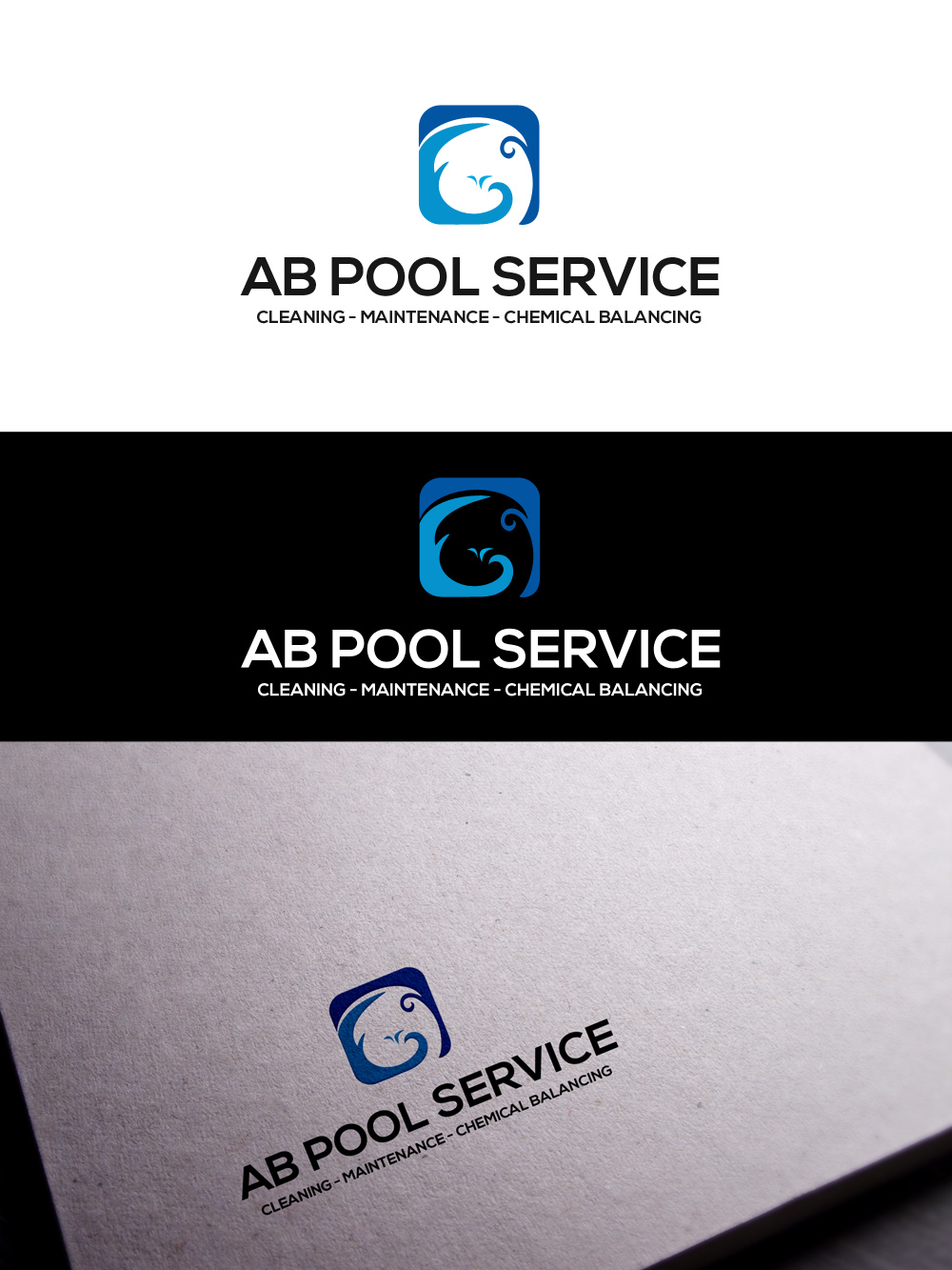 Logo Design by raffaella for AB Pool Service  | Design #14992655
