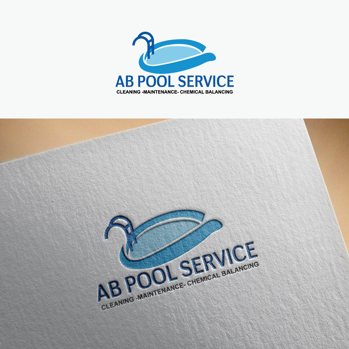 Logo Design by webeezine for AB Pool Service  | Design #14889591