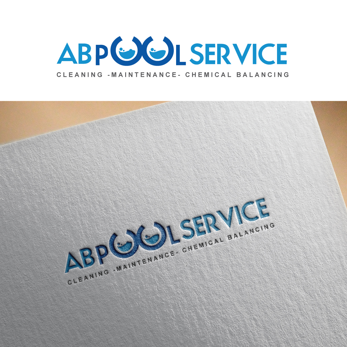 Logo Design by webeezine for AB Pool Service  | Design #14889592