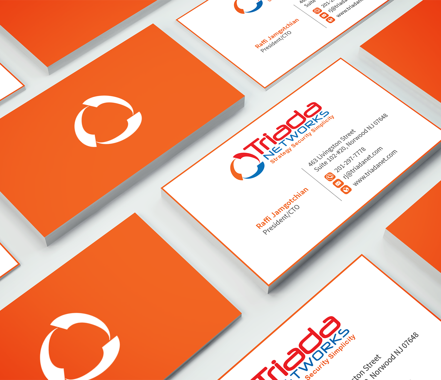 Business Card Design by Shabnum Khan for Triada Networks LLC | Design #14882238