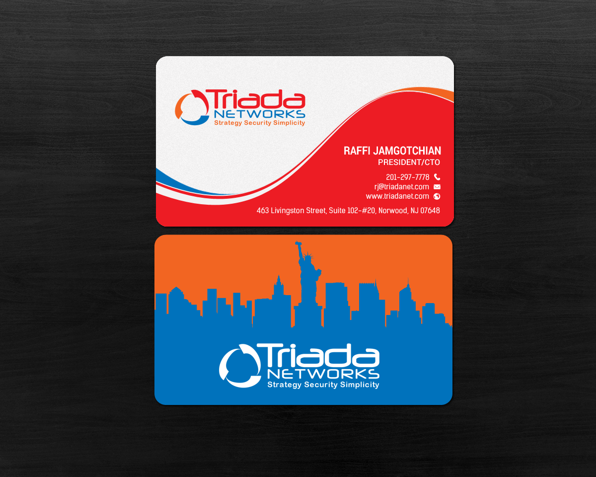 Design de Carte de Visite par chandrayaan.creative pour Triada Networks LLC | Design #14892180