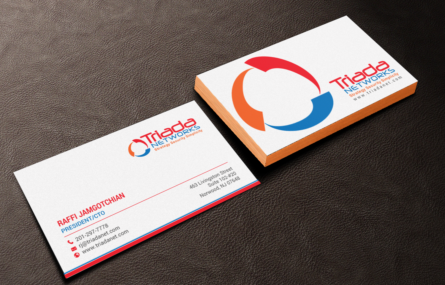 Diseño de Tarjeta de Presentación por chandrayaan.creative para Triada Networks LLC | Diseño #14892352