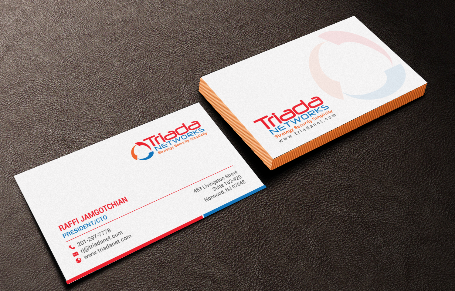 Diseño de Tarjeta de Presentación por chandrayaan.creative para Triada Networks LLC | Diseño #14892354