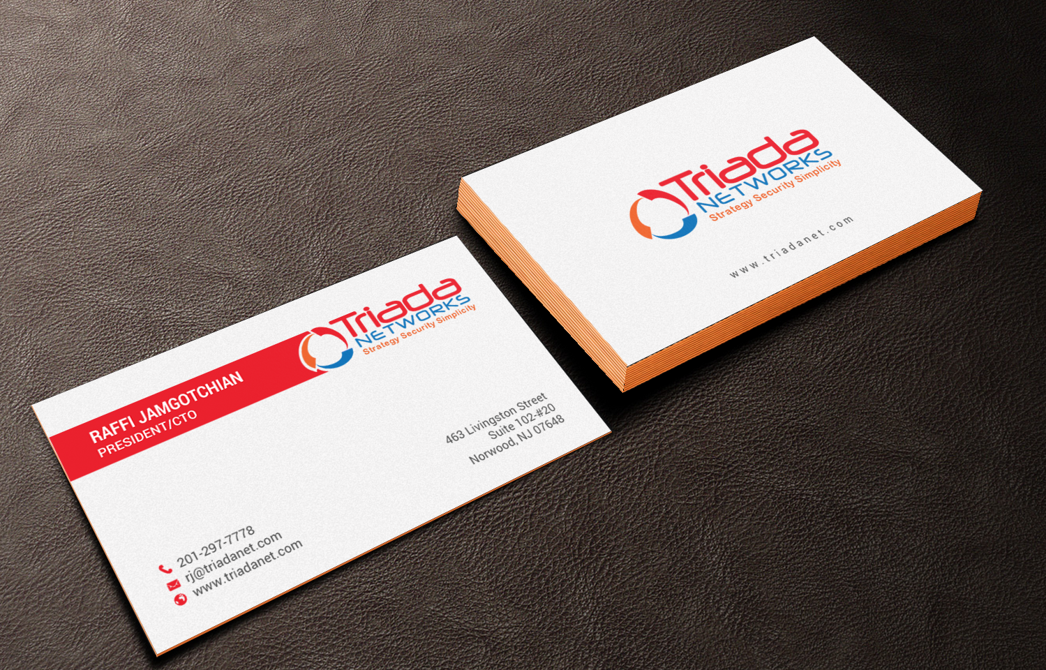 Design de Carte de Visite par chandrayaan.creative pour Triada Networks LLC | Design #14892447